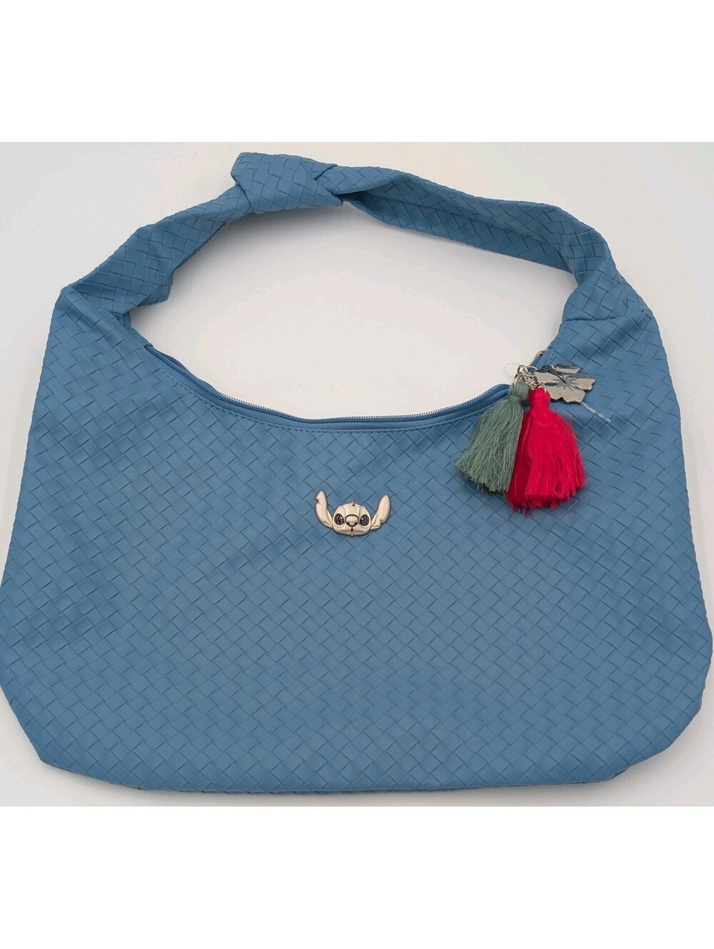Disney Stitch Blue Woven Hobo Shoulder Bag NWT‎